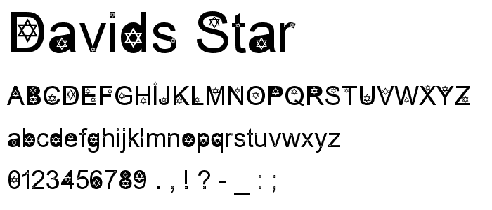 Davids Star font